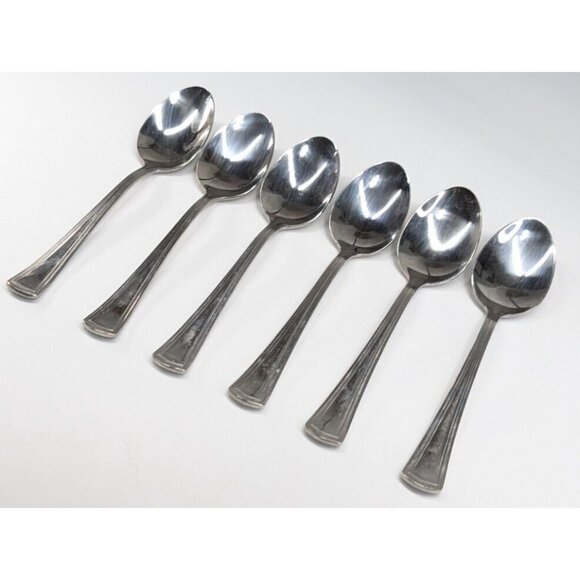 Reed & Barton "Walden" Set of 6 Teaspoons 6.25" Long 18/10 Stainless Steel - Picture 6 of 8